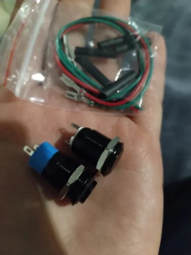 12/16/19/22mm High Head Push Button Switch Black Shell Power Switch LED Car Horn photo review